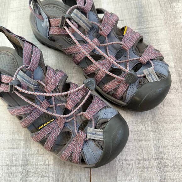KEEN Whisper Sandals Womens 9.5 Pink Strappy Hiking Camping Outdoor Waterproof - Picture 2 of 13